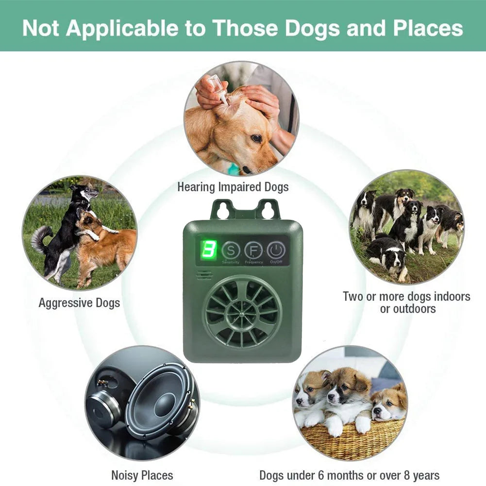 Ultrasonic Anti‑Bark Dog Trainer – Rechargeable & Safe