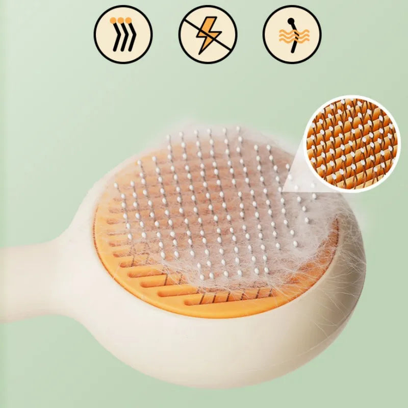 Self‑Cleaning Pet Hair Remover Brush