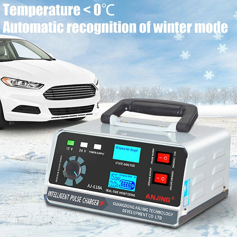 PrimeHeaven 400W Smart Car Battery Charger & Jump Starter – 12V/24V Emergency Power Station