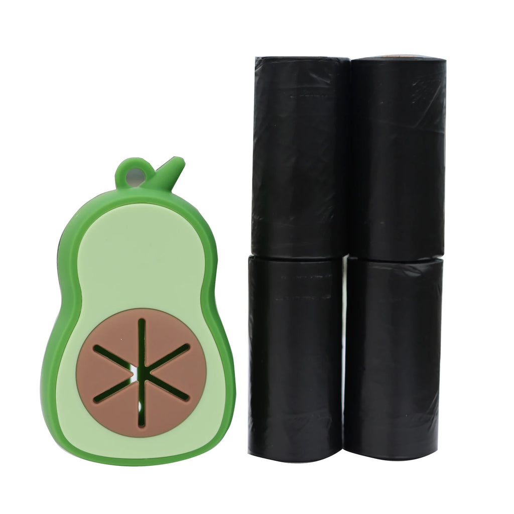 Eco‑Friendly Biodegradable Dog Poop Bags + Silicone Holder