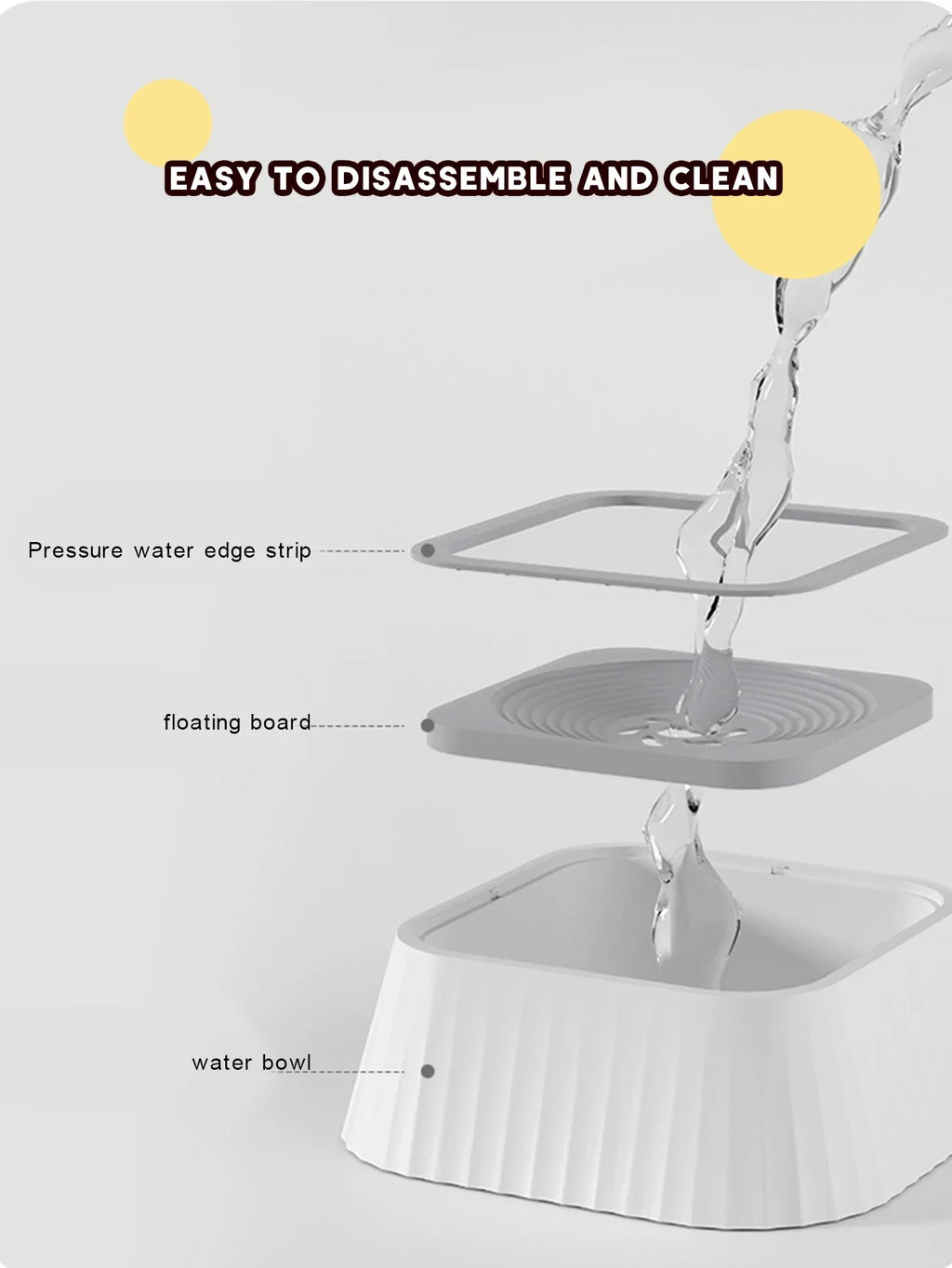Spill‑Proof Floating Pet Water Feeder