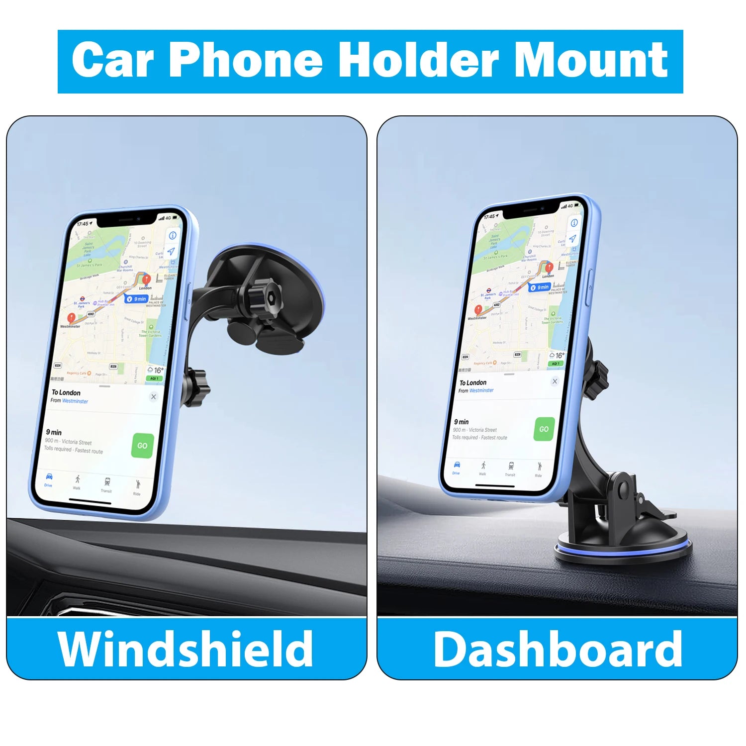 Phone Holders For Your Car Cell Phone Mount for Car Dashboard Windshield Mount Truck Stand  Universal Phone Holder 360°rotatable