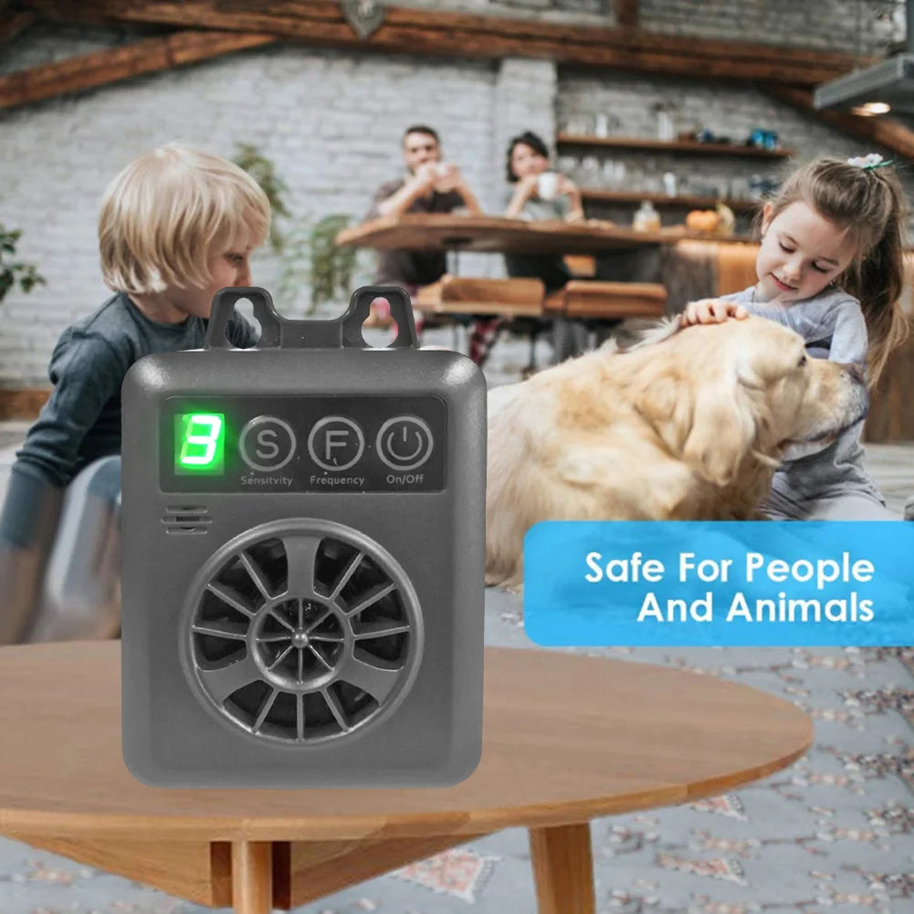 Ultrasonic Anti‑Bark Dog Trainer – Rechargeable & Safe
