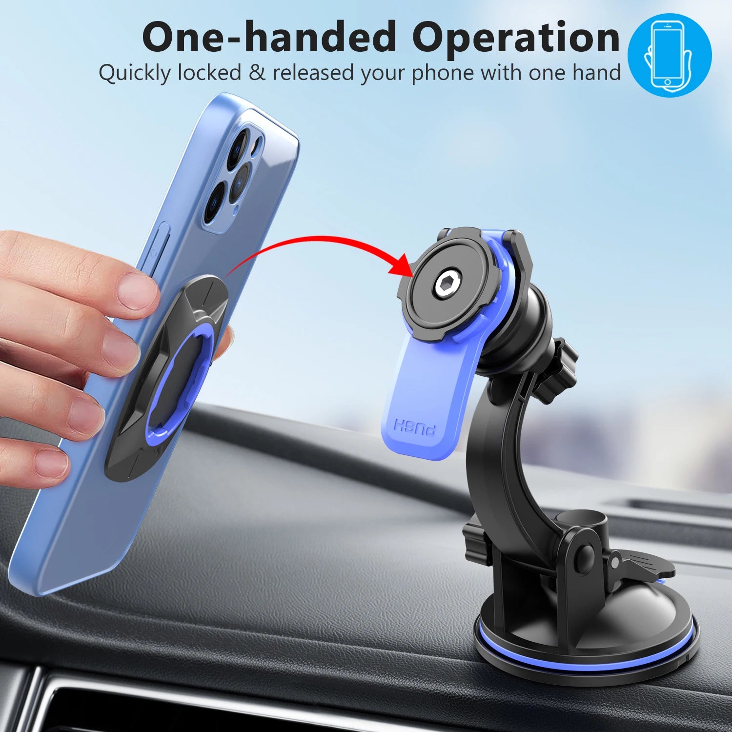 Phone Holders For Your Car Cell Phone Mount for Car Dashboard Windshield Mount Truck Stand  Universal Phone Holder 360°rotatable