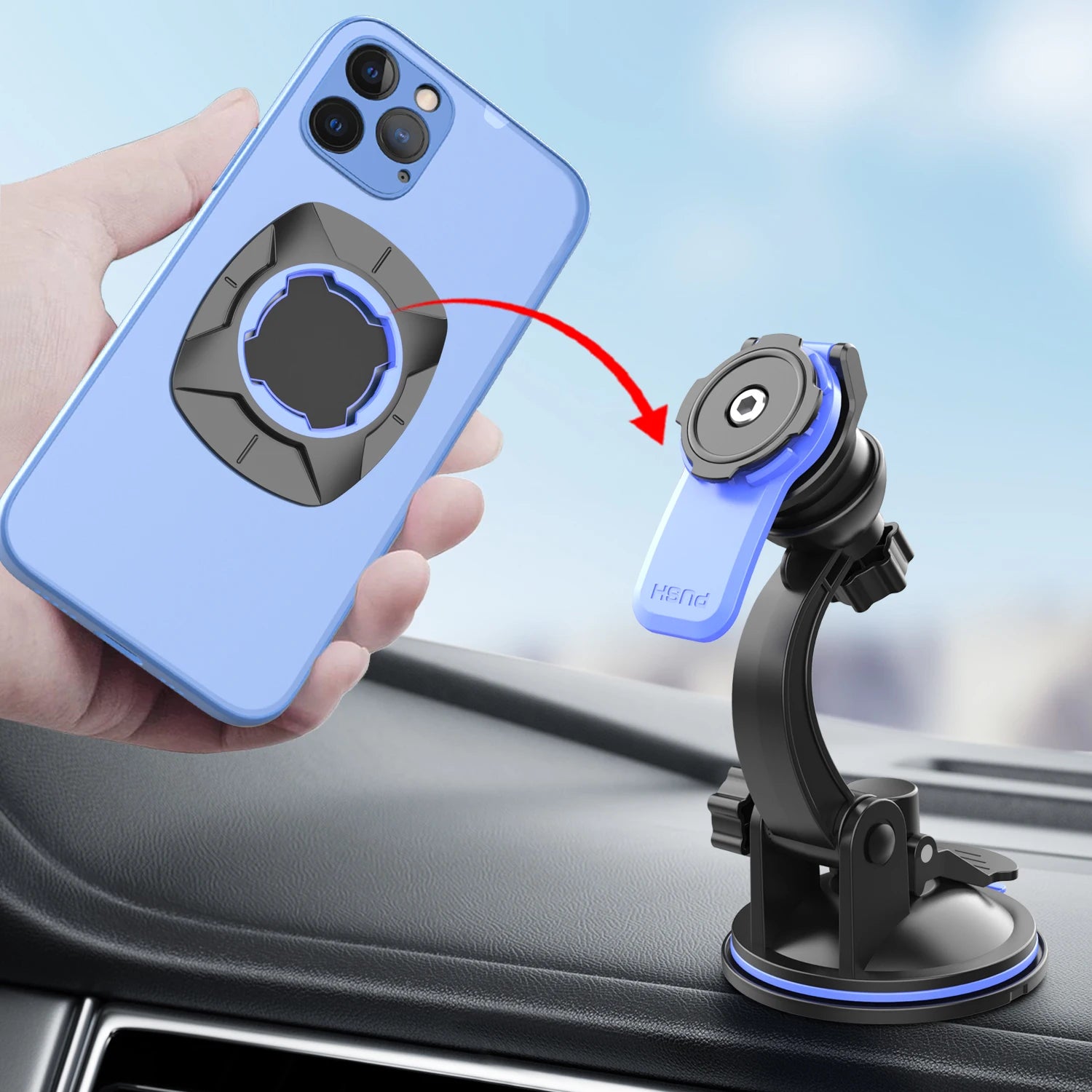 Phone Holders For Your Car Cell Phone Mount for Car Dashboard Windshield Mount Truck Stand  Universal Phone Holder 360°rotatable